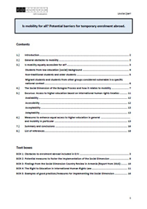 Is mobility for all? Potential barriers for temporary enrolment abroad.